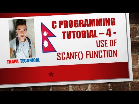 C Programming Tutorial 4 use of scanf function Nepali