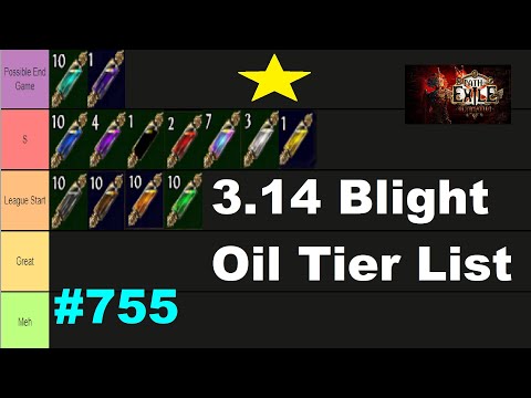 [Path of Exile] Best 3.14 Blight Oil Tier List - 755