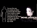 Michael Jackson - You Are My Life (with lyrics)