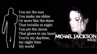 Michael Jackson - You Are My Life (with lyrics)
