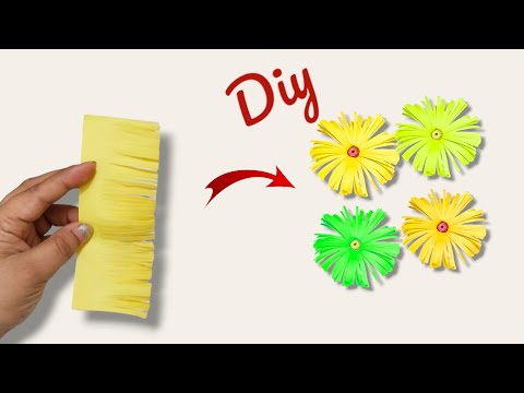 Handmade Paper Flower  - Easy and Beautiful Paper Flower  Making - DIY Flowers​