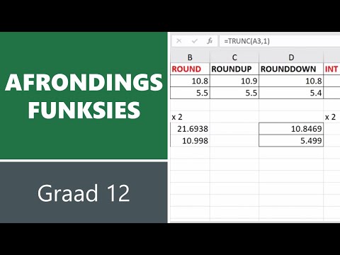 01 Excel Afrondingsfunksies
