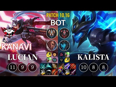 JDG Kanavi Lucian vs Kalista Bot - KR Patch 10.16