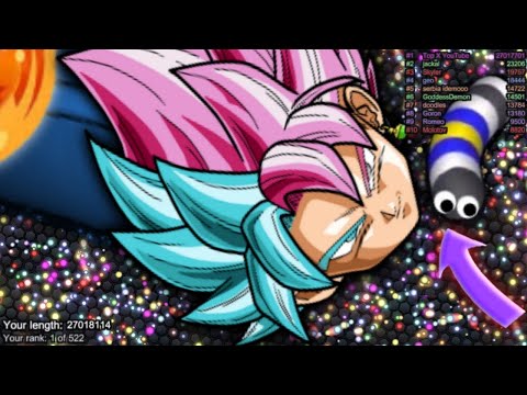 Slither.io A.I GOKU SKIN Vs Giant Pro Snakes - Epic Skin Slitherio Vip Gameplay - World Record