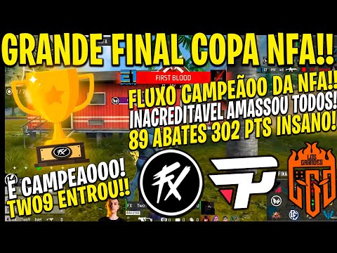 GRANDE FINAL COPA NFA - E CAMPEÃOO! DIA HISTORICO! FLUXO DEU SHOW COM 3 BOOYAHS E AMASSOU! GHOST MVP