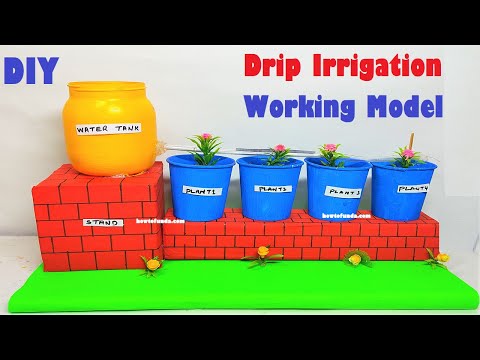 drip irrigation working model 3d inspire award science project diy howtofunda craftpiller