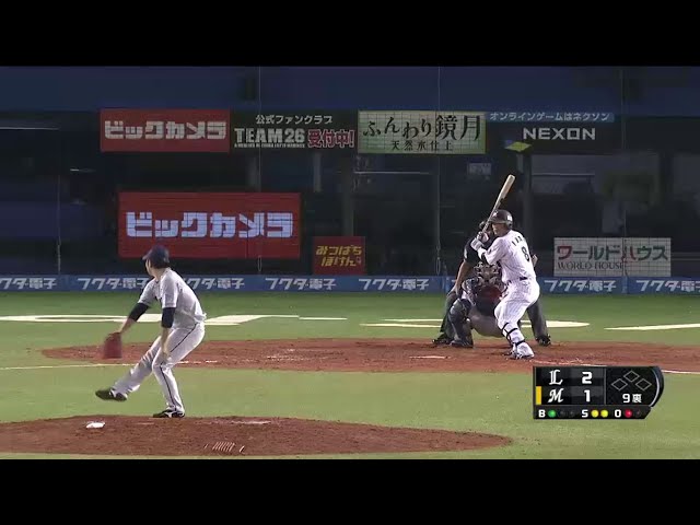 【9回裏】マリーンズ・今江 絶対に諦めない!! 9号同点ソロホームラン!! 2014/9/9 M-L