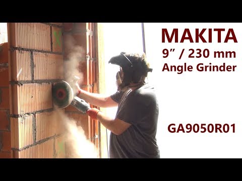 Makita GA9050R kampinis šlifuoklis video