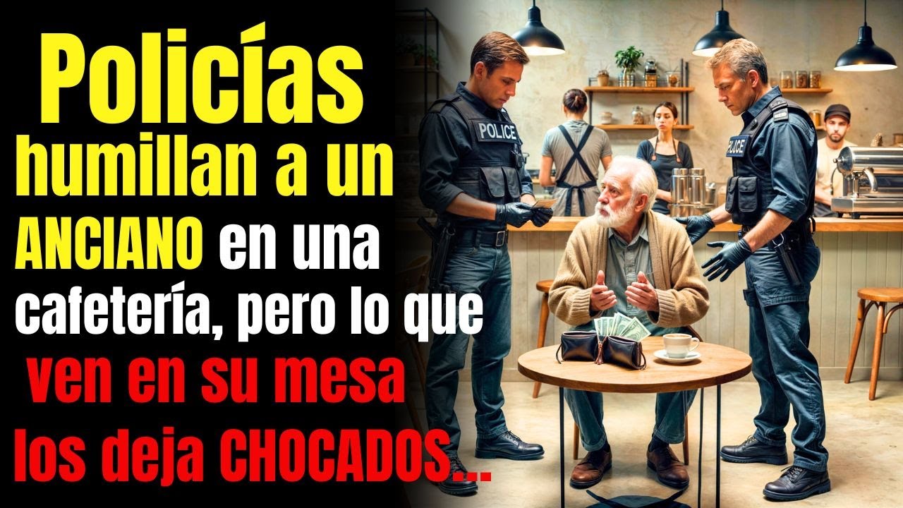 Policías humillan a un ANCIANO en una cafetería, pero lo que ven en su mesa los deja CHOCADOS...