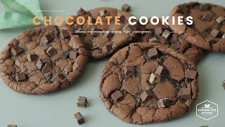 더블 초콜릿 쿠키 만들기🍪 초코칩 쿠키 : Double Chocolate Cookies Recipe : ダブルチョコレートクッキー | Cooking ASMR