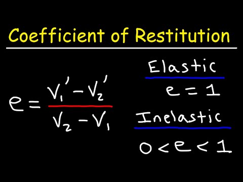Coefficient of Restitution - Inelastic Collisions and Elastic Collisions - Physics