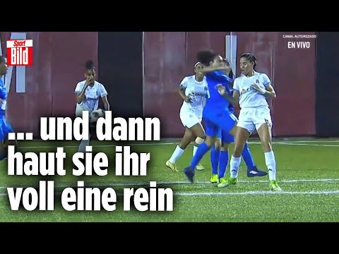Beim Frauen-Fußball in Panama: Prügel-Spiel und brutale Gesichtsschläge | Viral daneben