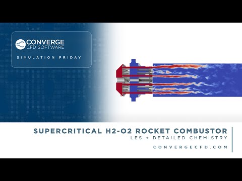 Simulating a Supercritical Hydrogen-Oxygen Rocket Combustor With CONVERGE