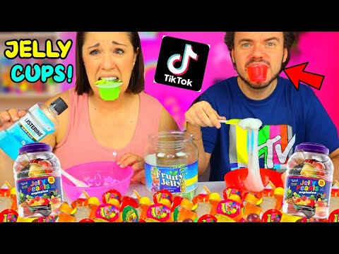 SLIME FRUIT JELLY CUP TIK TOK CHALLENGE (Se la CARAMELLA SCOPPIA PERDI)