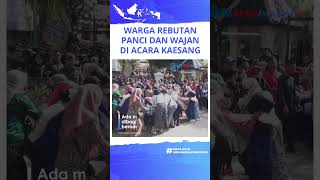 REBUTAN! Tak Hanya Makanan Gratis di Kirab Kaesang dan Erina, Warga Berebut Wajan dan Panci!