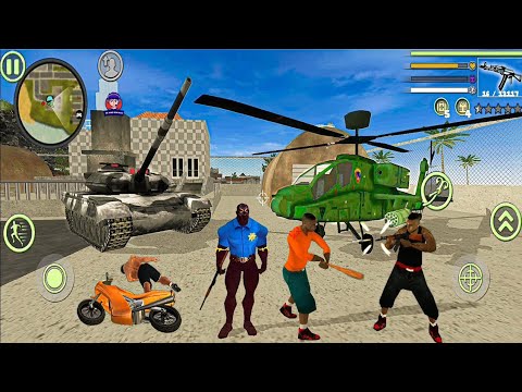 Panther Police Spider Rope Hero Vice Town Simulator Fly Army Helicopter #8 - Android Gameplay