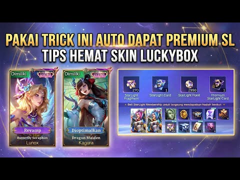 PAKAI TRICK INI AUTO DAPAT PREMIUM SL??!? + TIPS HEMAT GACHA SKIN LUCKYBOX - MOBILE LEGENDS