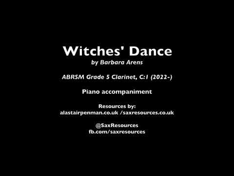 Witches Dance by Barbara Arens. Piano accompaniment. (ABRSM Clarinet Grade 5)
