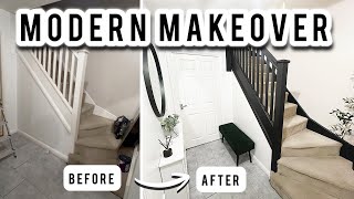 Modern Home Makeover | Black Bannister DIY & Hallway Transformation