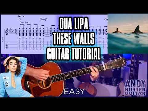 How to play Dua Lipa These Walls Guitar Tutorial