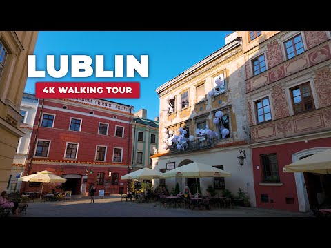 Lublin, Poland - 4K Walking Tour - Soothing Old Town Walk