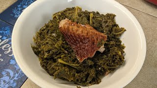 Southern, Delicious Kale, Spinach And Smoke Turkey In The Pressure Cooker