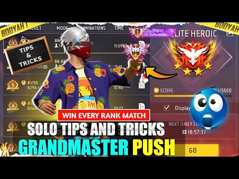 How To Win Every Br Rank Match|  Solo Rank Push Tips and Tricks | Best Character Skill for Rank Push