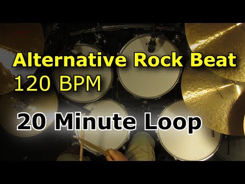 Alternative Rock 120 BPM [20 Minute Drum Loop]