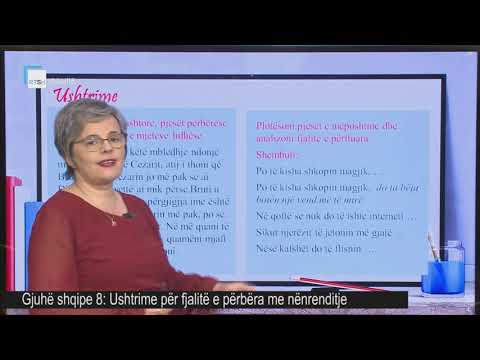 Gjuhë shqipe 8 - Ushtrime për fjalitë e përbëra me nënrenditje (1)
