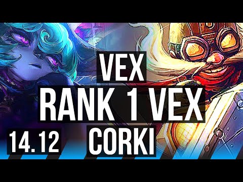 VEX vs CORKI (MID) | Rank 1 Vex, 4/0/5 | NA Challenger | 14.12
