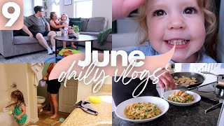 JUNE 9 VLOG | running errands, cleaning, laundry, library haul for alice + more