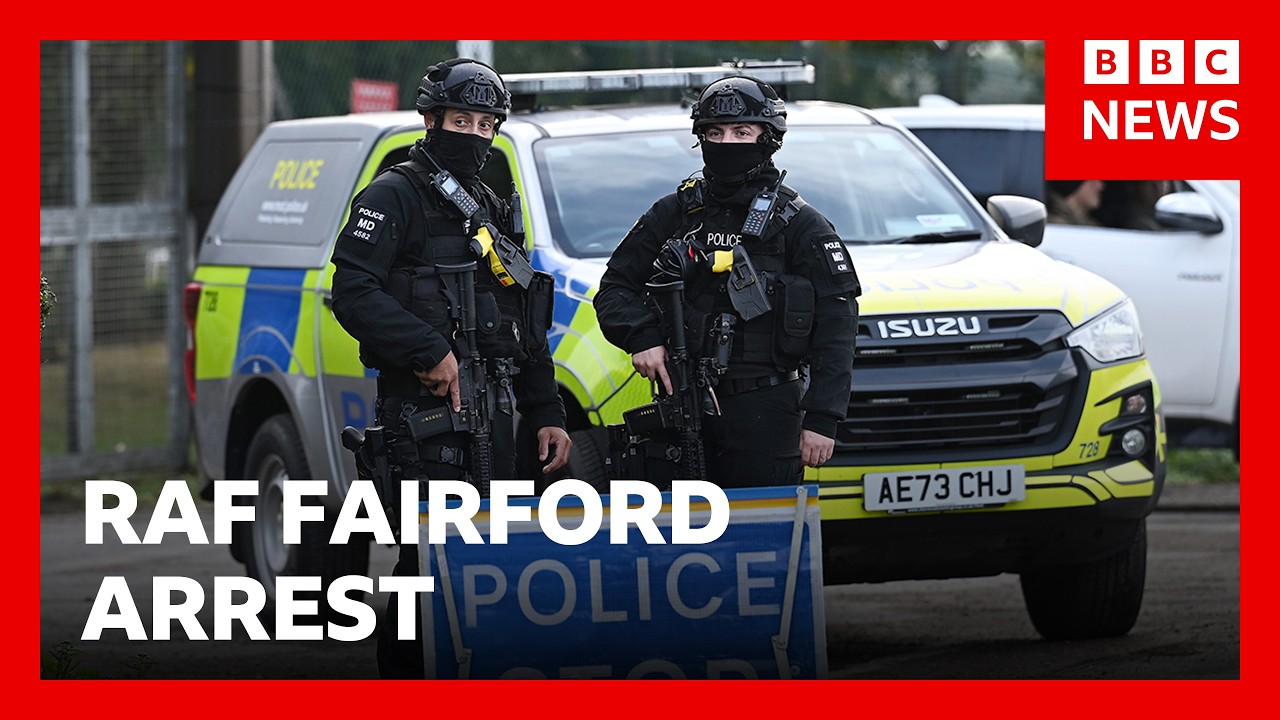 RAF Fairford update as British national arrested in connection with incident | BBC News