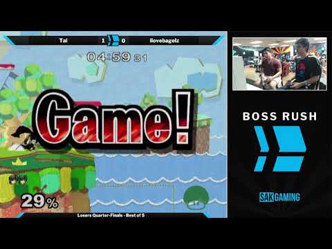 Boss Rush The Moon Losers Quarters - Tai (Marth) vs ilovebagelz (Luigi)