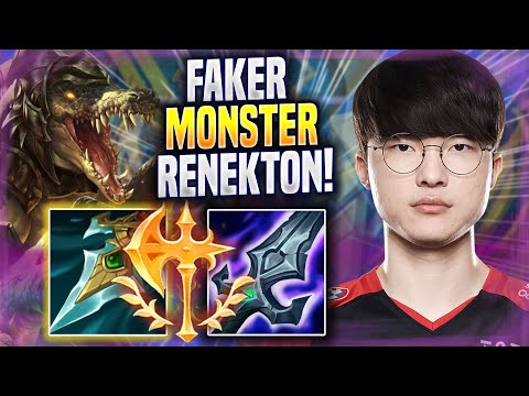 FAKER IS A MONSTER WITH RENEKTON! - T1 Faker Plays Renekton MID vs Yone! | Season 2022