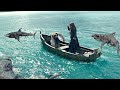 Dead Sharks Chasing Jack Sparrow Scene In Hindi Pirates Of The Carribean