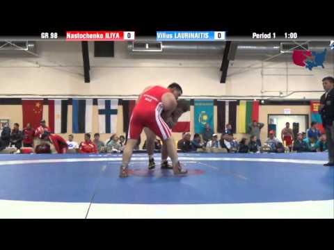 98 KG QF - Nastochenko Iliya (KAZ) vs Vilius Laurinaitis (LTU)