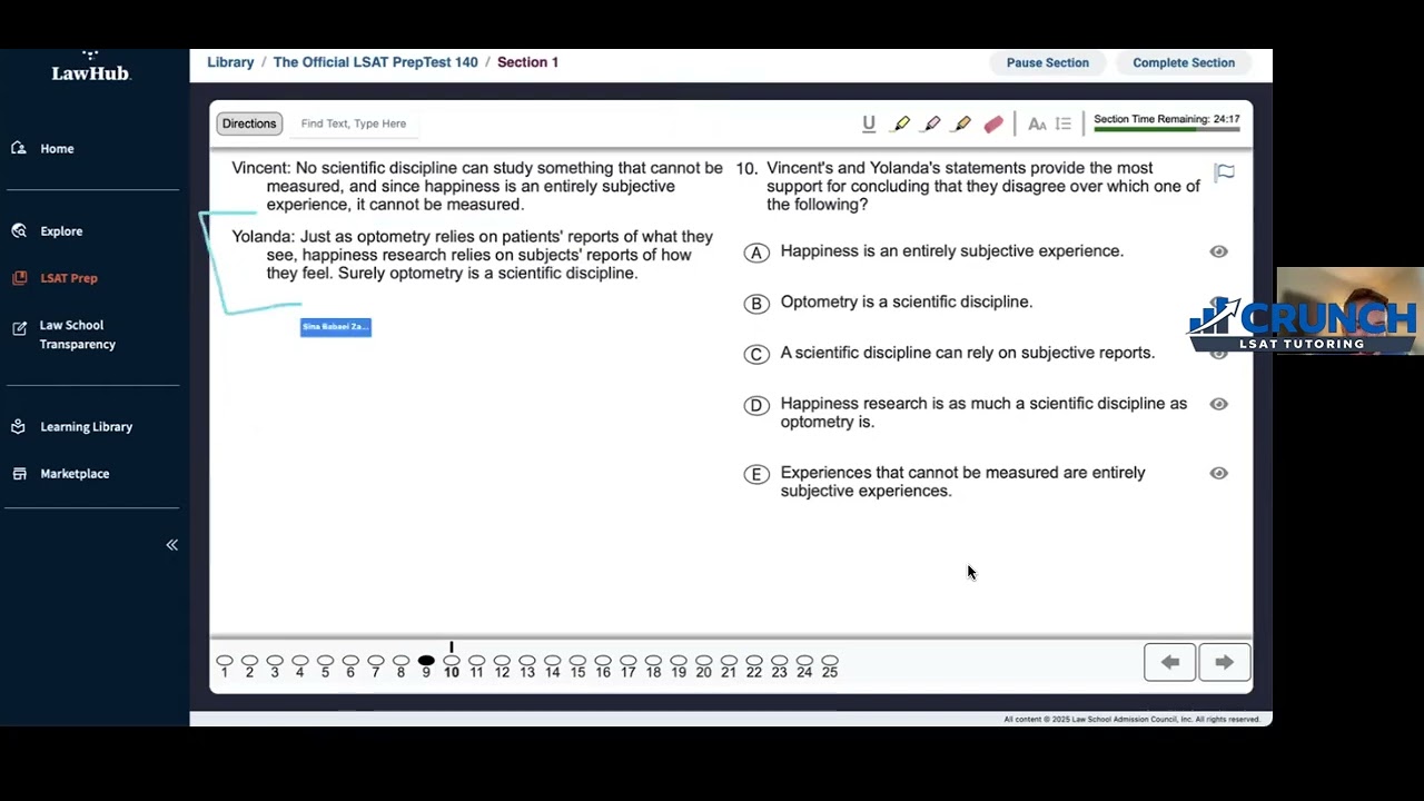 LSAT Disagreement Question Type