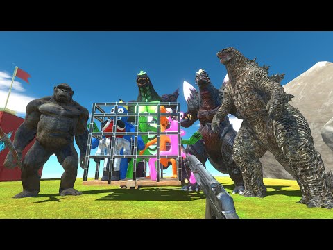 Rescue Rainbow Friends With King Kong - Animal Revolt Battle Simulator