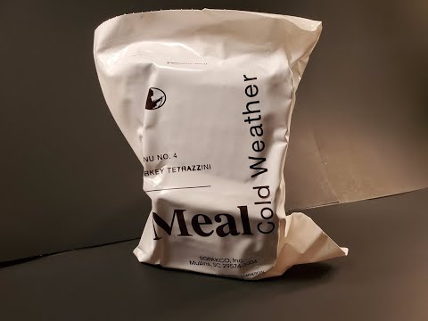 2022 US Meal Cold Weather Turkey Tetrazzini MCW Review Arctic Freeze Dried Military MRE Tasting Test