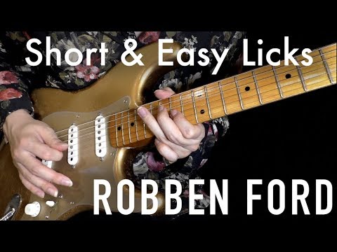 Blues Guitar Lesson: "Robben Ford" Blues Licks in A | #155