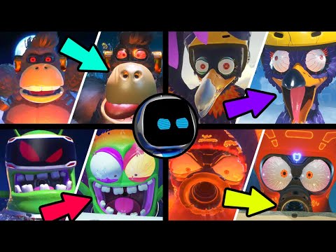 Astro Bot All Bosses Comparison (VR, PS4 & PS5) Side by Side