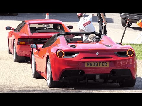 Brooklands Italian Car Day 2023 Arrivals: Ferrari, Lancia, DeTomaso, Maserati, Lamborghini, Ducati