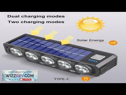 BIKIGHT Solar Rechargeable 120dB Horn Bicycle Headlight 4000mAh 2 Model Flash Type C