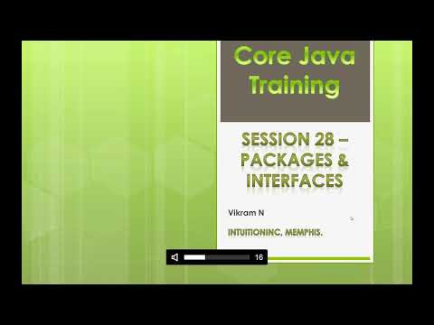 Core Java Training Packages Interfaces