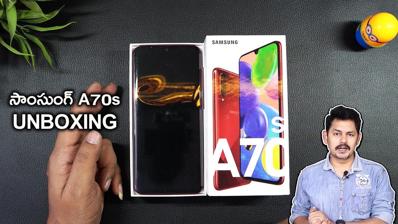 Samsung Galaxy A70s  Unboxing and initial impressions in Telugu