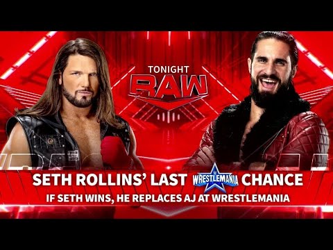 Aj Styles vs Seth "Freakin" Rollins (Seth Rollins' Last Chance - Full Match Part 1/2)