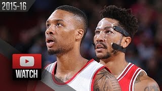 Derrick Rose - Chicago Bulls - Damian Lillard - Portland Trail Blazers