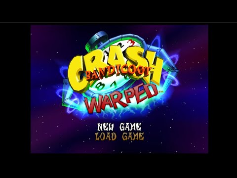 Crash Bandicoot - Warped - Sony PlayStation - Intro & Title Screen