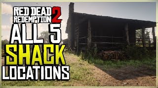 5 SHACKS MAP LOCATIONS - 100% COMPLETION REQUIREMENT - RED DEAD REDEMPTION 2