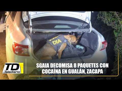 SGAIA decomisa 8 paquetes con cocaína en Gualán, Zacapa